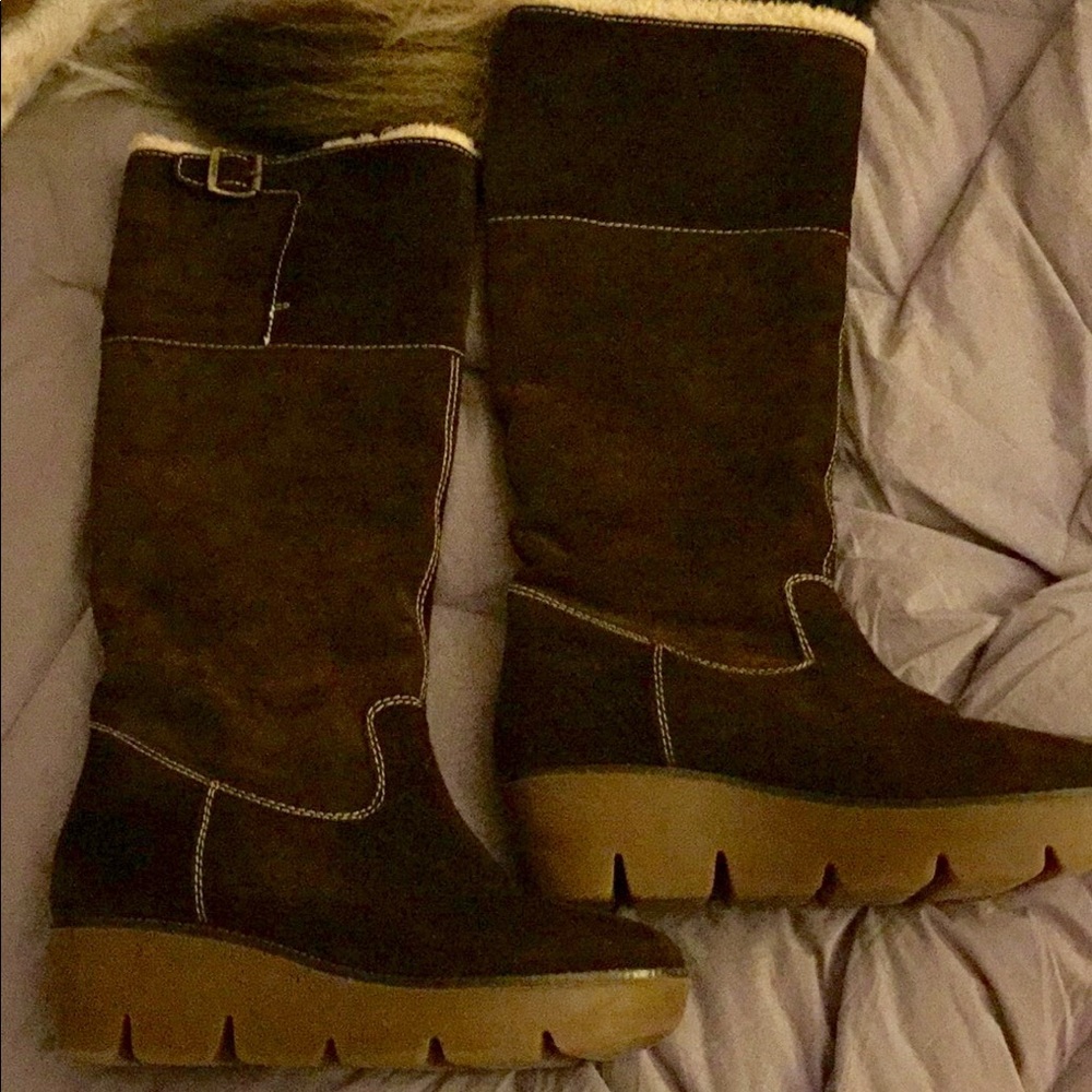 KORS EXPRESSO SUEDE Shearling lined BOOTS~Size 9